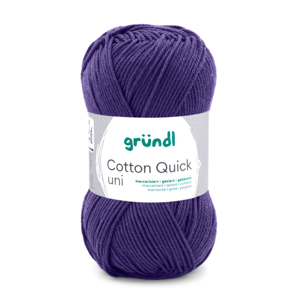 Cotton Quick Uni Baumwollgarn mercerisiert gasiert gekämmt 50g / 125m