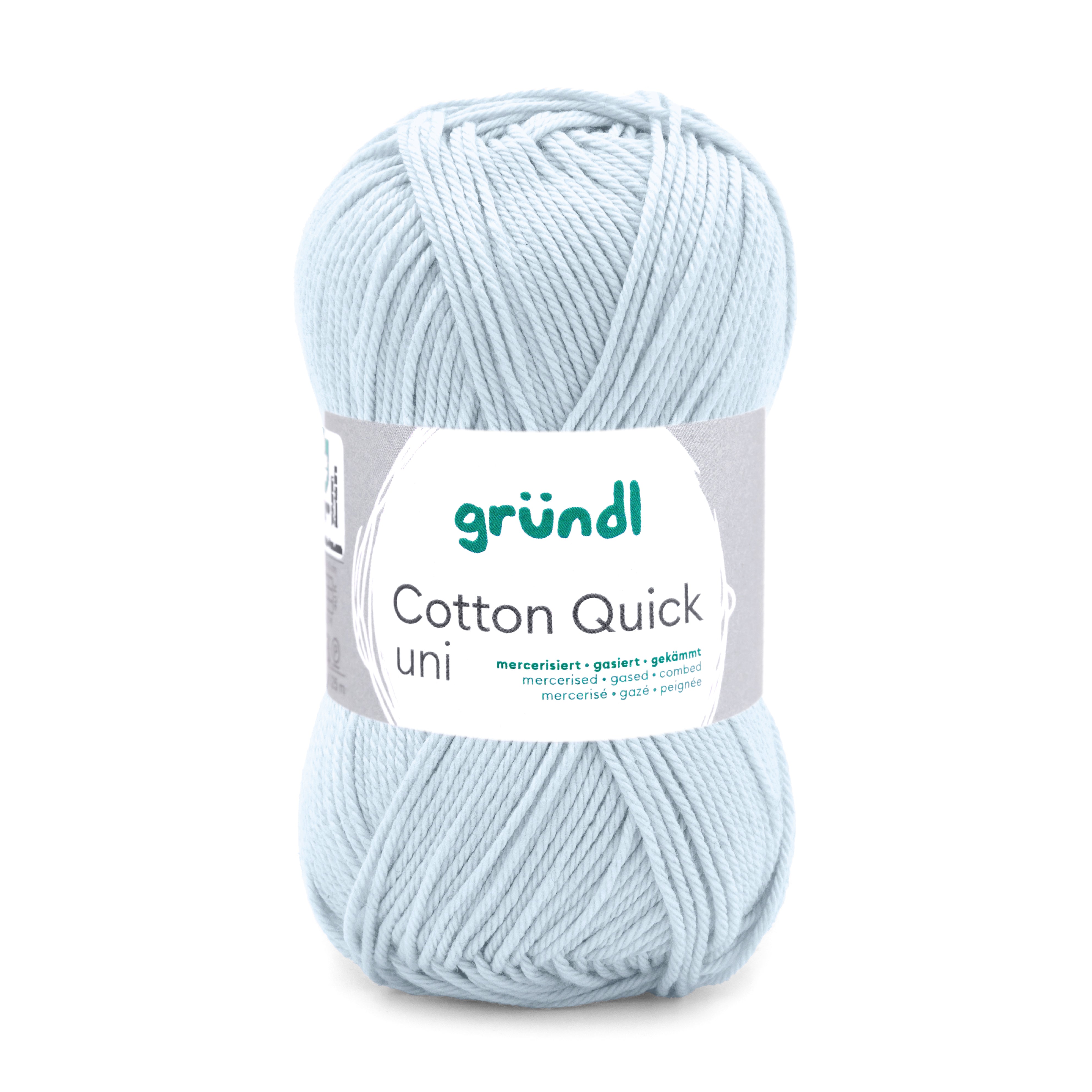 Cotton Quick Uni Baumwollgarn mercerisiert gasiert gekämmt 50g / 125m