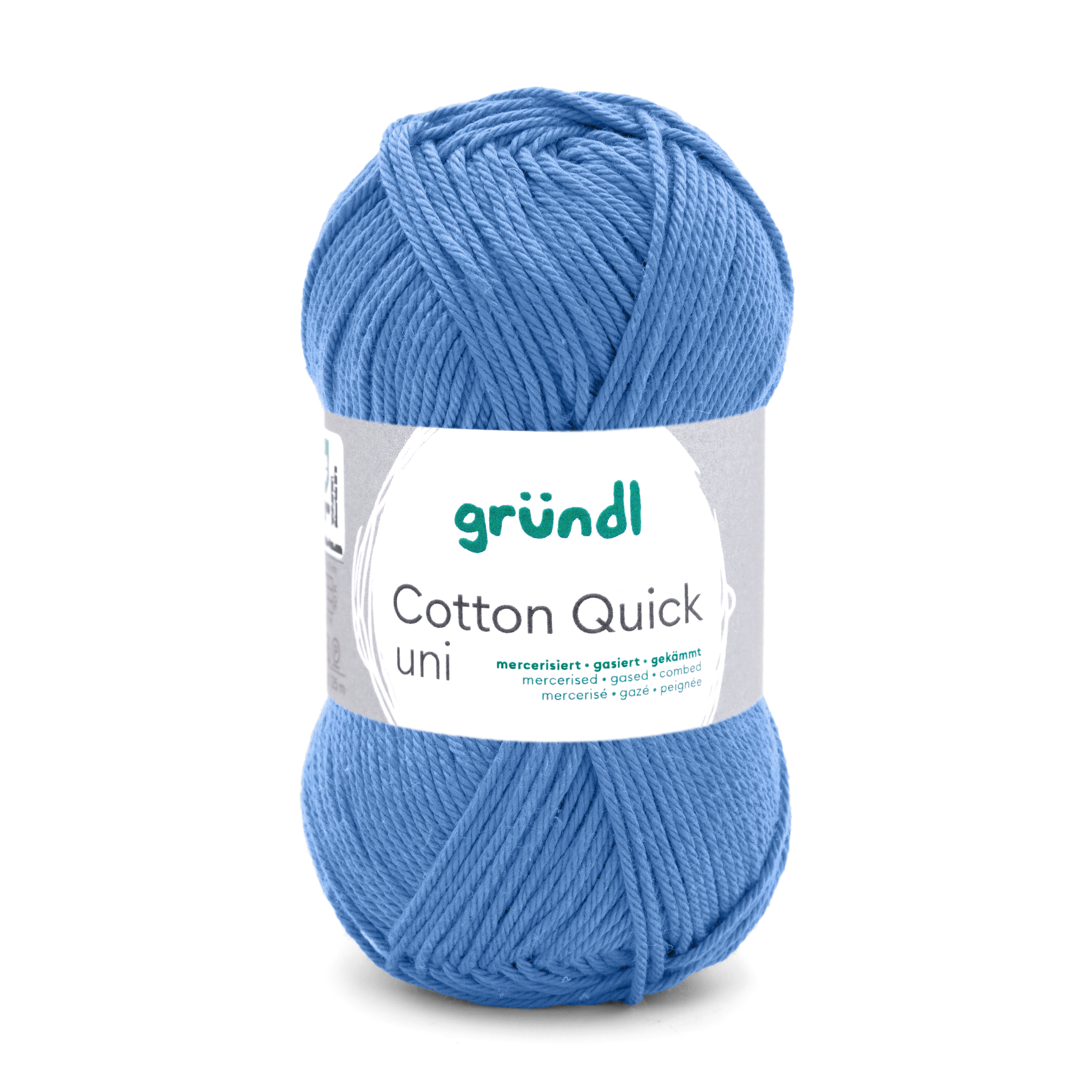 Cotton Quick Uni Baumwollgarn mercerisiert gasiert gekämmt 50g / 125m