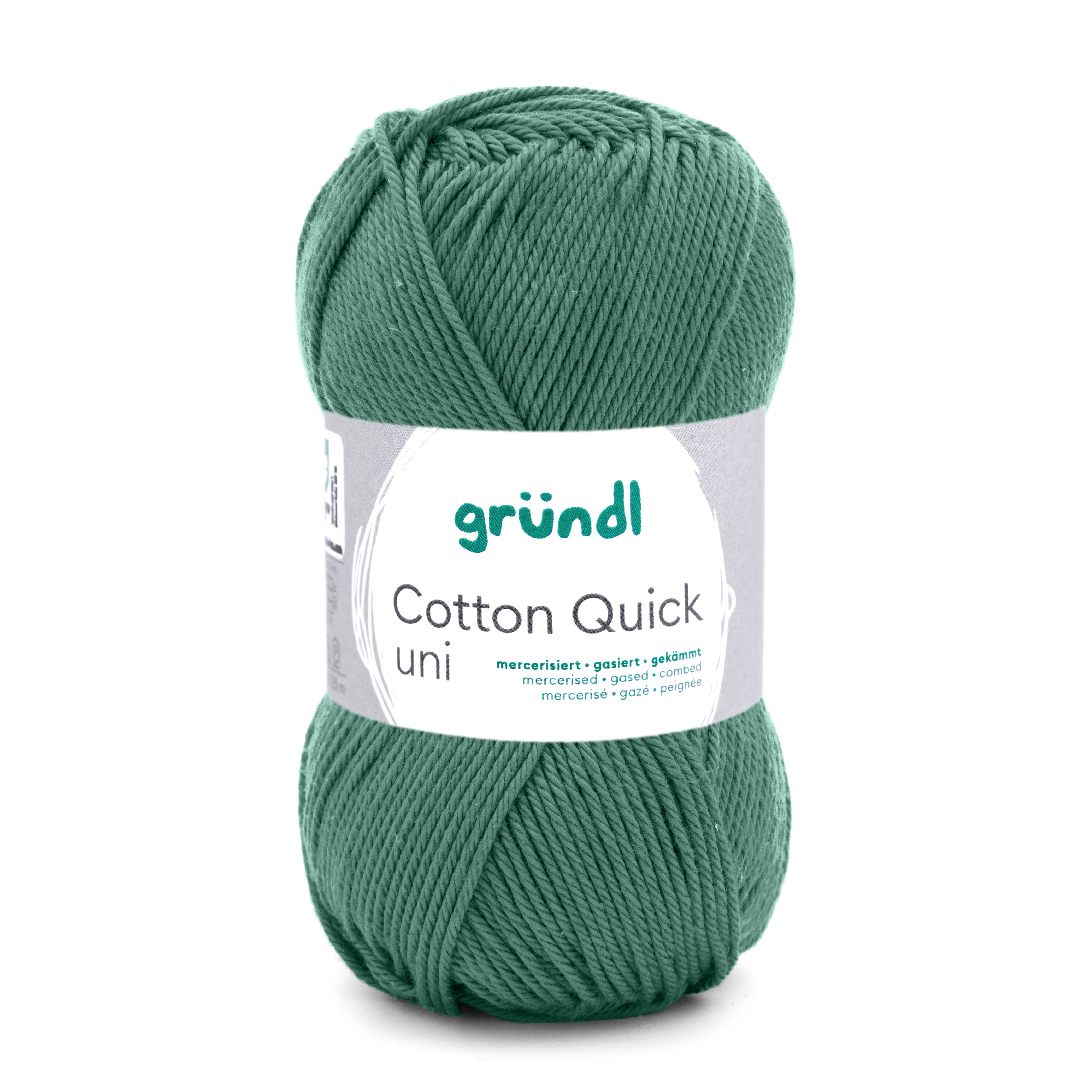 Cotton Quick Uni Baumwollgarn mercerisiert gasiert gekämmt 50g / 125m