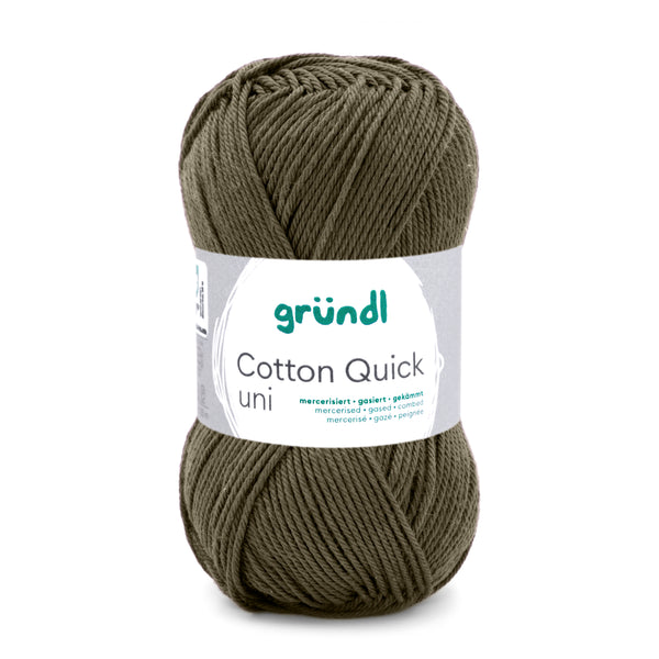 Cotton Quick Uni Baumwollgarn mercerisiert gasiert gekämmt 50g / 125m