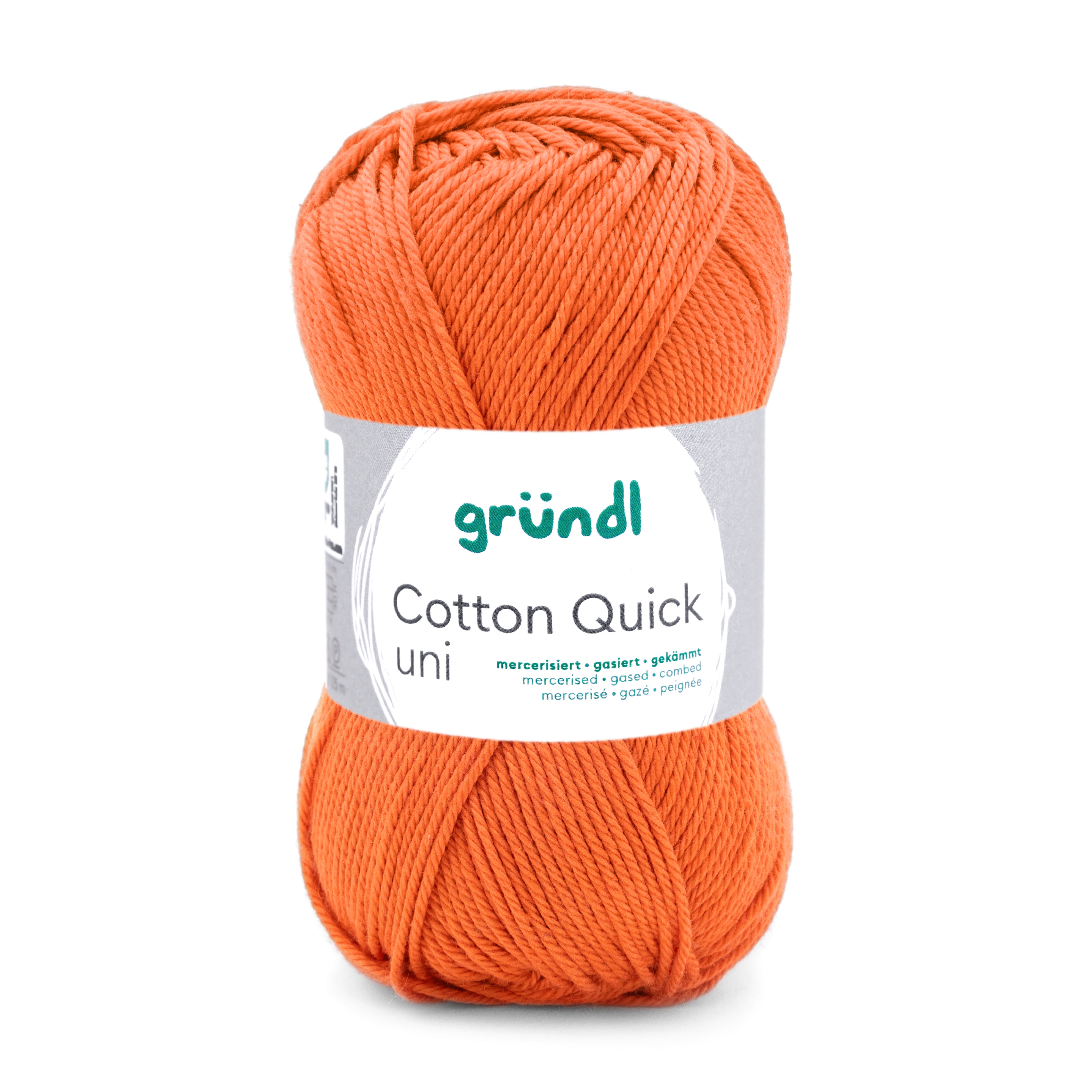 Cotton Quick Uni Baumwollgarn mercerisiert gasiert gekämmt 50g / 125m
