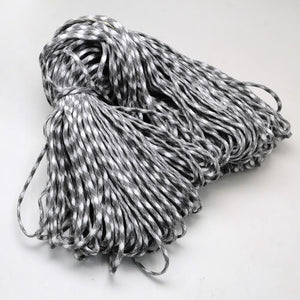 Paracord 4mm, gemustert grau-weiß, 6,4m/Bündel