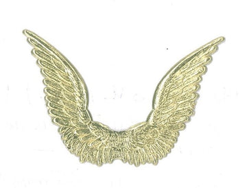 Engelflügel Papier embossed gold 6,5 x4cm