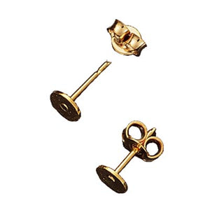 Ohrstecker mit Platin gold Edelstahl 5mm 4 Paar