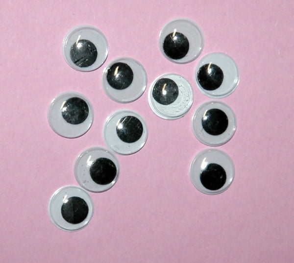 Wackelaugen aus Kunststoff rund 14 mm 50 Stück