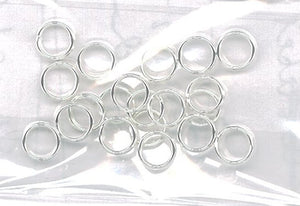 Spaltring silber 5mm 20 Stück / Packung