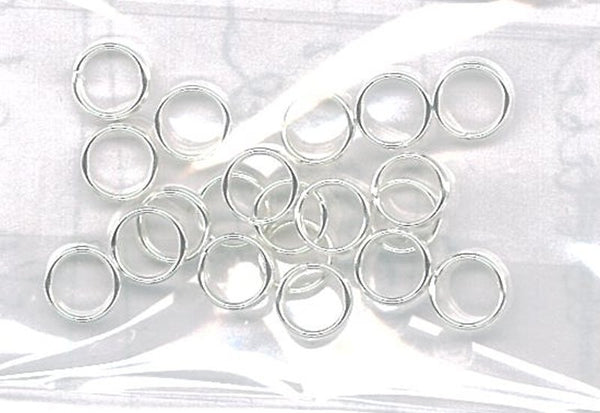 Spaltring silber 5mm 20 Stück / Packung