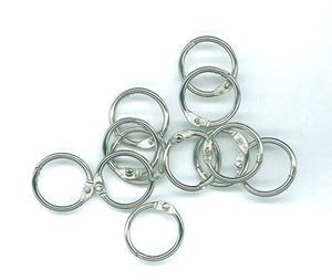 Metallringe zum Öffnen silber 17mm 12 Stück