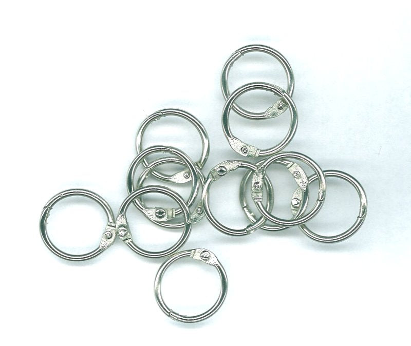 Metallringe zum Öffnen silber 17mm 12 Stück