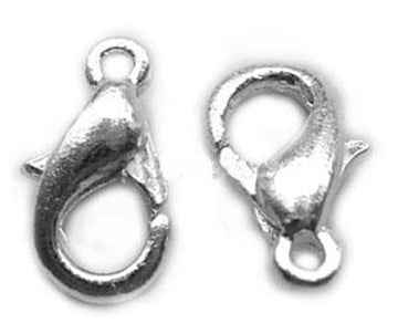Karabiner silberfärbig nickelfrei 12mm 10 Stück/Pkg