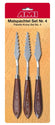 AMI Malspachtel Set Nr.4 Effektspachtel gewellt 21x2,5cm 3 Stück