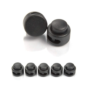 Acryl Kordelstopper 22x18mm, 2 Stück/Pkg. schwarzer Anorak Kordelverschluss