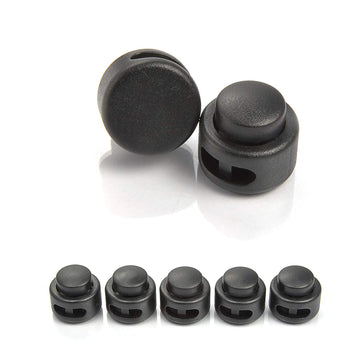 Acryl Kordelstopper 22x18mm, 2 Stück/Pkg. schwarzer Anorak Kordelverschluss