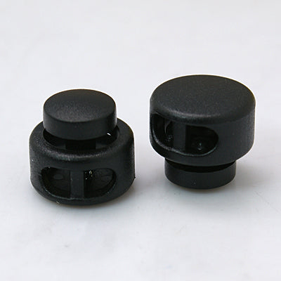 Acryl Kordelstopper schwarz 22x18mm 2 Stück/Pkg.