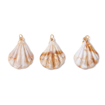 Acrylanhänger-Set Muschel & Seestern - maritime Schmuckanhänger in 10 Designs mit Edelstahlösen 5mm Loch 30-teilig