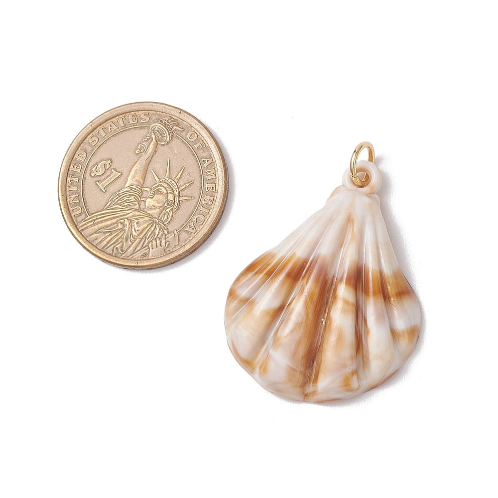 Acrylanhänger-Set Muschel & Seestern - maritimer Schmuckanhänger in 10 Designs mit Edelstahlösen 5mm Loch 30-teilig