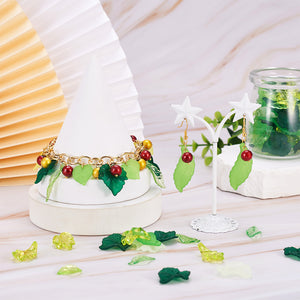 Acrylanhänger Blätter transparent Mix 9 Designs 100 Stück