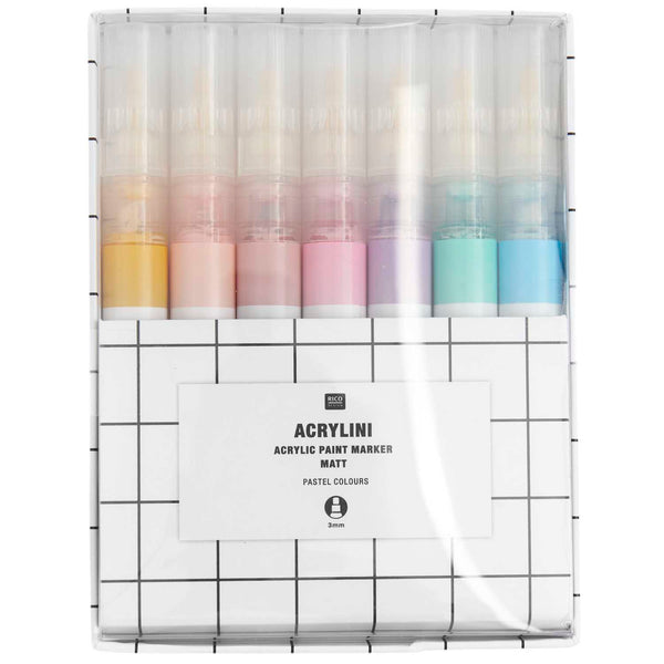 Acrylini Acrylic Painter Marker Matt 3mm Set 7 Stifte / Packung