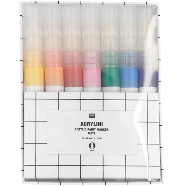 Acrylini Acrylic Painter Marker Matt 3mm Set 7 Stifte / Packung