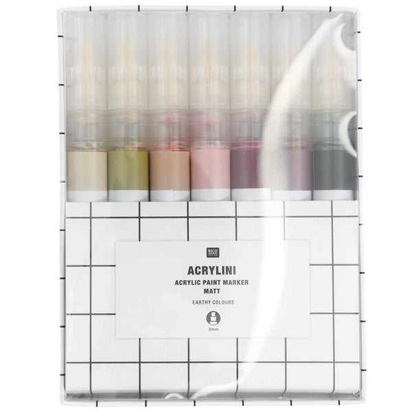 Acrylini Acrylic Painter Marker Matt 3mm Set 7 Stifte / Packung
