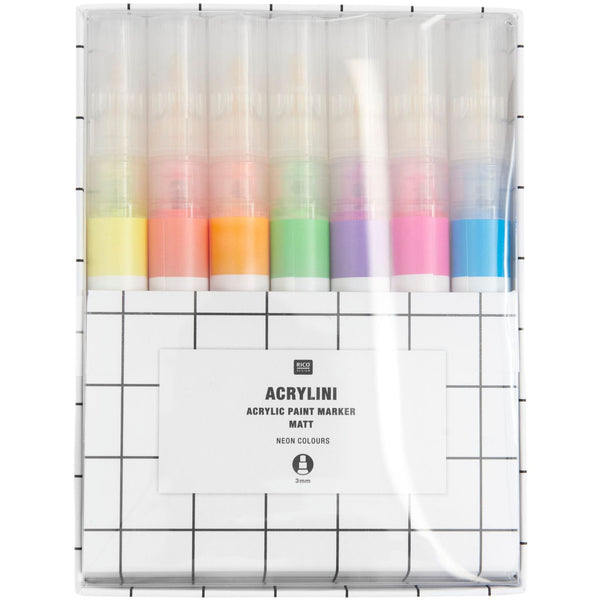 Acrylini Acrylic Painter Marker Matt 3mm Set 7 Stifte / Packung