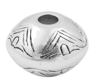 Acrylperle Abacus antiksilber, ca. 15 mm, pro Stück