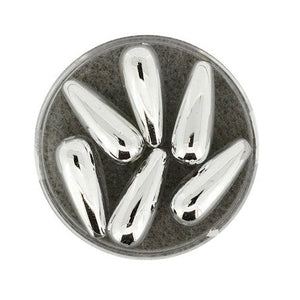 Acrylperle Tropfen metallic silber 8x20mm 6 Stk./Dose