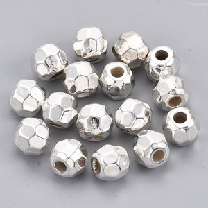 Acrylperle facettiert rund silber 8x7mm 70 Stk./Dose