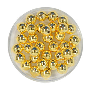 Acrylperle rund gold glänzend 6mm 65 Stück/Dose