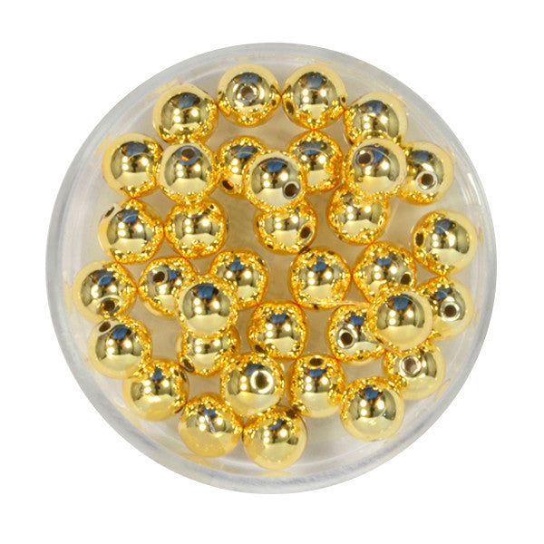 Acrylperle rund gold glänzend 6mm 65 Stück/Dose