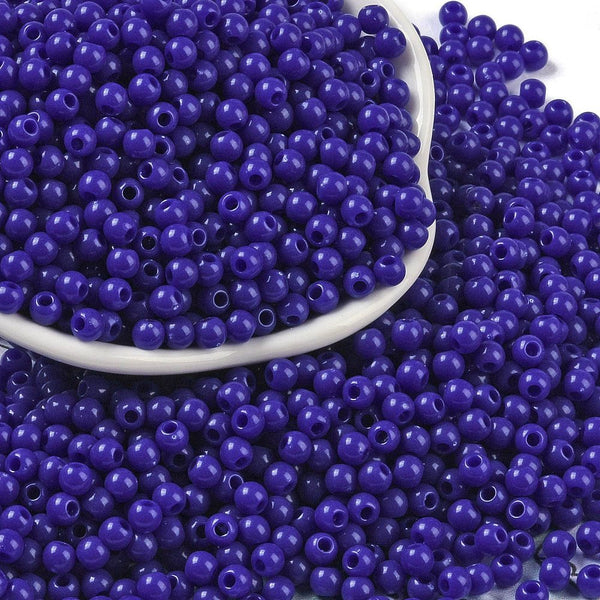 Acrylperlen Uni 4mm Lochbohrung 1,6mm 600 Stück