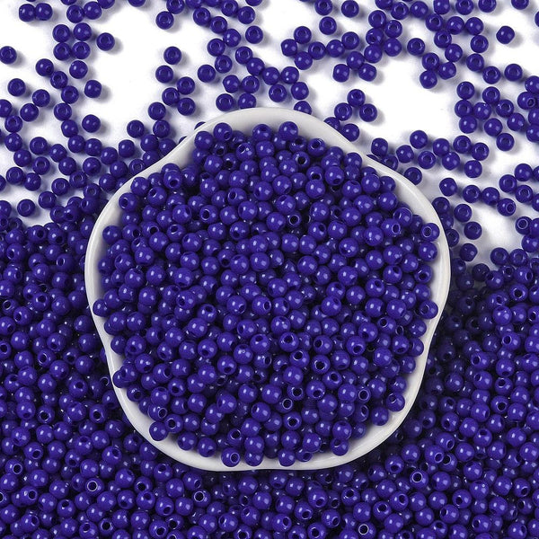Acrylperlen Uni 4mm Lochbohrung 1,6mm 600 Stück