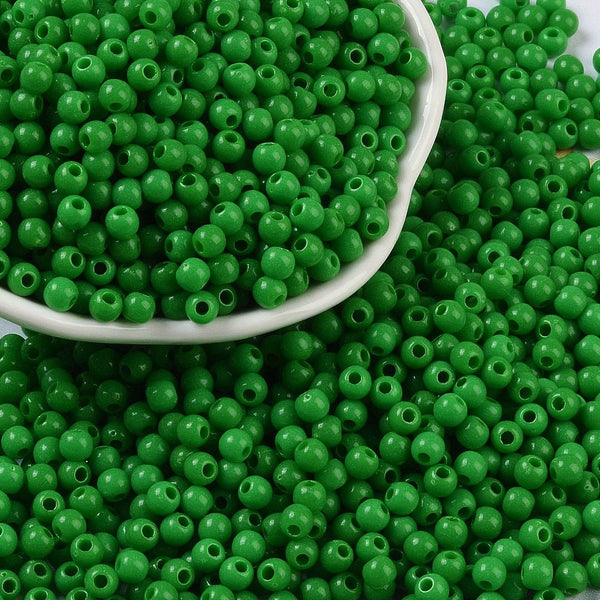 Acrylperlen Uni 4mm Lochbohrung 1,6mm 600 Stück