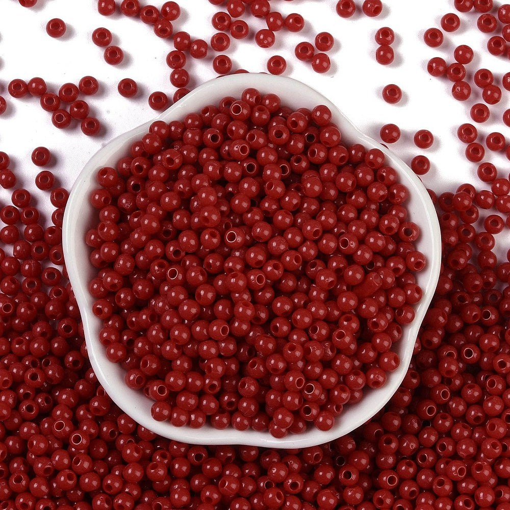 Acrylperlen Uni 4mm Lochbohrung 1,6mm 600 Stück