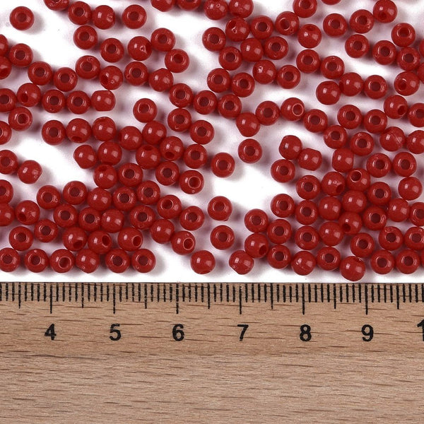 Acrylperlen Uni 4mm Lochbohrung 1,6mm 600 Stück