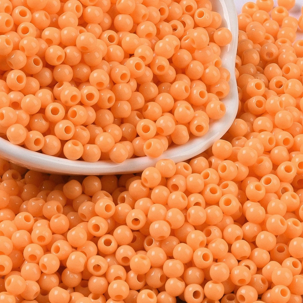 Acrylperlen Uni 4mm Lochbohrung 1,6mm 600 Stück