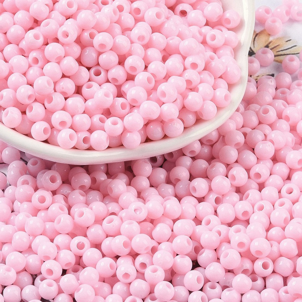 Acrylperlen Uni 4mm Lochbohrung 1,6mm 600 Stück