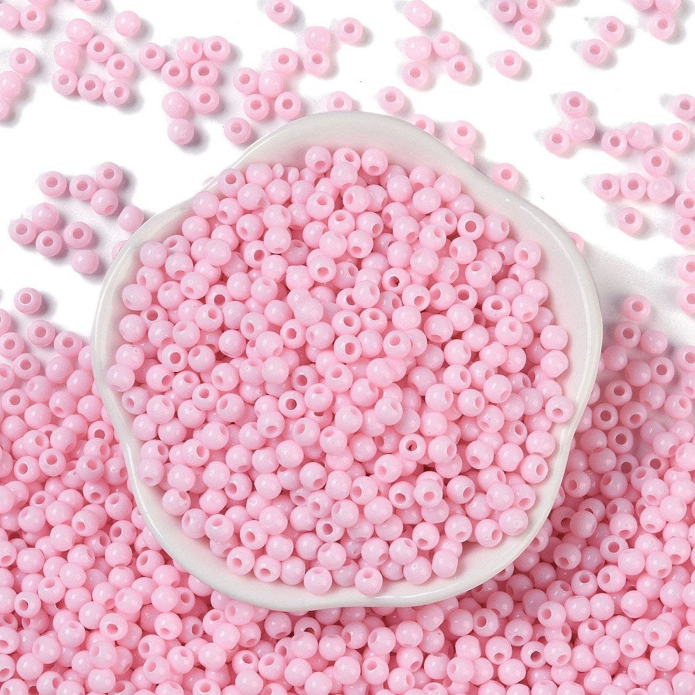Acrylperlen Uni 4mm Lochbohrung 1,6mm 600 Stück