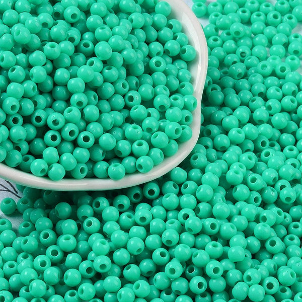 Acrylperlen Uni 4mm Lochbohrung 1,6mm 600 Stück