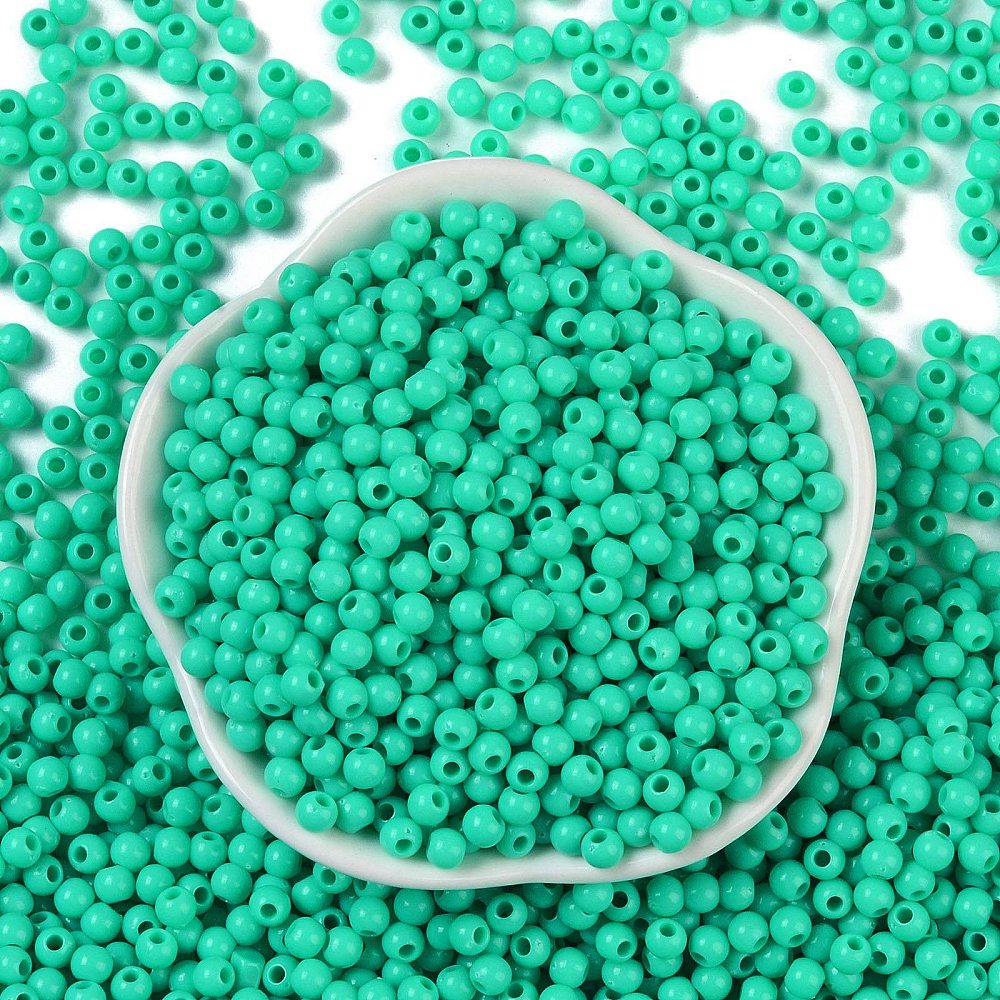 Acrylperlen Uni 4mm Lochbohrung 1,6mm 600 Stück