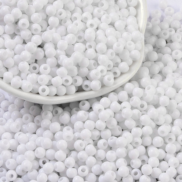 Acrylperlen Uni 4mm Lochbohrung 1,6mm 600 Stück