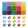Acrylperlen transparent Mix Set 15 Farben 6x5mm 1200 Stück