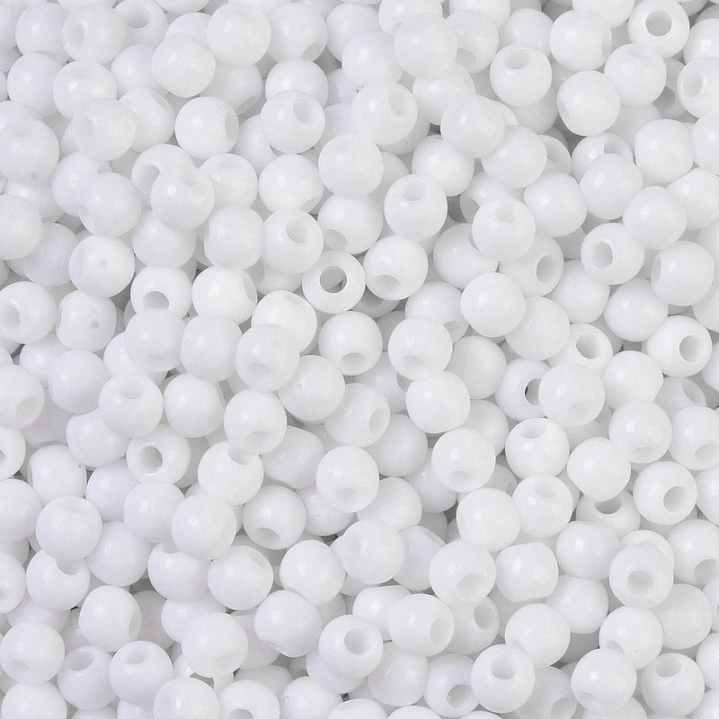 Acrylperlen Uni 4mm Lochbohrung 1,6mm 600 Stück