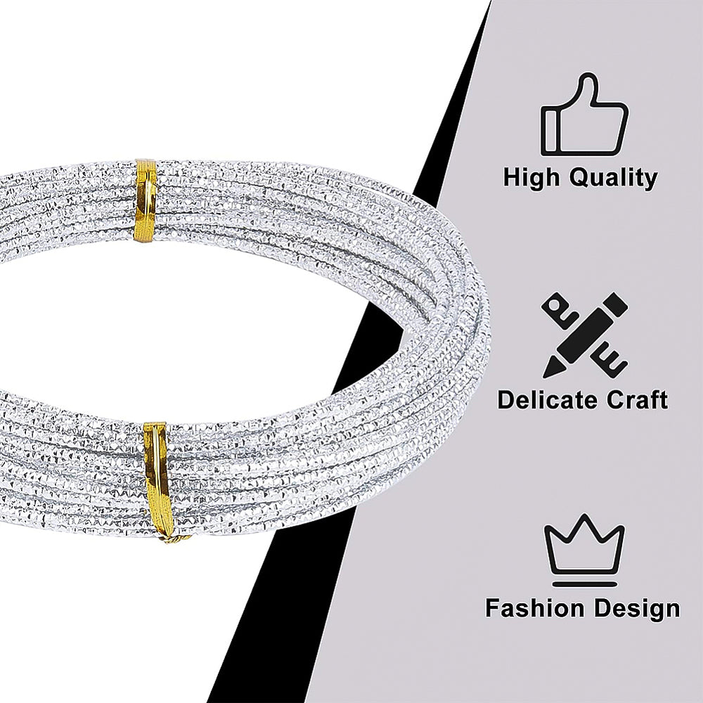 Aludraht 2 mm silberfarben Diamantschliff 10 m