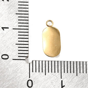 Amazonit Edelstein-Anhänger oval mit Edelstahlfassung gold 12,5mm 1 Stück