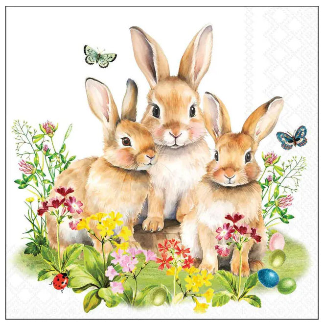 Servietten Vintage Osterhase FSC Mix 20 Stück pro Päckchen 33x33cm