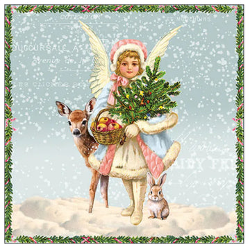 Ambiente Servietten Snowy Day blau FSC Mix 33x33cm 20 Stück / Packung