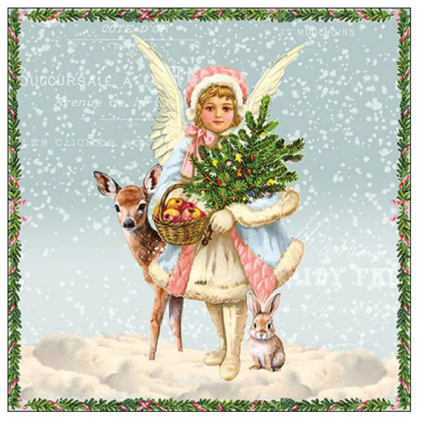 Ambiente Servietten Snowy Day blau FSC Mix 33x33cm 20 Stück / Packung