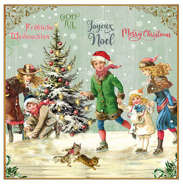 Ambiente Servietten X-Mas on Ice grün FSC Mix 33x33cm 20 Stück / Packung